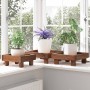 Soporte de plantas 3 pcs Marrón Madera de Caoba en Soportes para macetas | Comprar online en Foru.es