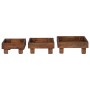 Soporte de plantas 3 pcs Marrón Madera de Caoba en Soportes para macetas | Comprar online en Foru.es