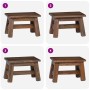 Taburete Natural 30 x 20 x 20 cm Madera de Caoba en Taburetes y sillas plegables | Comprar online en Foru.es