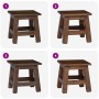Taburete Natural 26 x 26 x 26 cm Madera de Caoba en Taburetes y sillas plegables | Comprar online en Foru.es