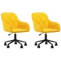 Sillas de comedor giratorias 2 uds terciopelo amarillo de vidaXL, Sillas de comedor - Ref: Foro24-3103428, Precio: 152,23 €, ...