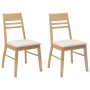 Sillas de comedor 2 pcs Natural 43 x 54 x 89 cm en Sillas de comedor | Comprar online en Foru.es