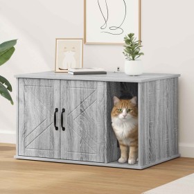 Casa para Gatos Gris Sonoma 85 x 55 x 50 cm en Mobiliario para gatos | Comprar online en Foru.es