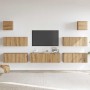 Mueble para TV de pared madera contrachapada artesanal 7 piezas en Muebles TV | Comprar online en Foru.es