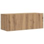 Mueble para TV de pared madera contrachapada artesanal 7 piezas en Muebles TV | Comprar online en Foru.es