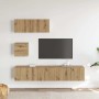 Mueble para TV de pared madera contrachapada artesanal 4 piezas en Muebles TV | Comprar online en Foru.es