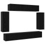 Conjunto de mueble de TV 6 pcs Roble Negro 100 x 30 x 30 cm en Muebles TV | Comprar online en Foru.es