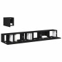 Conjunto de mueble de TV Roble Negro Madera de ingeniería en Muebles TV | Comprar online en Foru.es