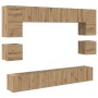 Conjunto de mueble de TV 8 pcs Roble artesanal en Muebles TV | Comprar online en Foru.es