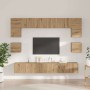 Conjunto de mueble de TV 8 pcs Roble artesanal en Muebles TV | Comprar online en Foru.es