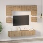 Conjunto de mueble de TV 8 pcs Roble artesanal en Muebles TV | Comprar online en Foru.es