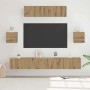 Conjunto de mueble de TV 7 pcs Roble artesanal en Muebles TV | Comprar online en Foru.es