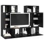 Conjunto de mueble de TV 6 pcs Roble Negro Madera de ingeniería en Muebles TV | Comprar online en Foru.es