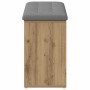 Banco zapatero madera de ingeniería roble artesanal 102x32x50cm en Bancos para recibidores y almacenamiento | Comprar online en 