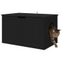 Casa para Gatos Negro 85 x 55 x 53,5 cm Madera de ingeniería en Mobiliario para gatos | Comprar online en Foru.es