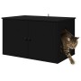 Casa para Gatos Negro 85 x 55 x 50,5 cm Madera de ingeniería en Mobiliario para gatos | Comprar online en Foru.es