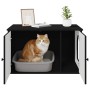 Casa para Gatos Negro 85 x 55 x 50,5 cm Madera de ingeniería en Mobiliario para gatos | Comprar online en Foru.es