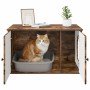 Casa para Gatos Roble ahumado 85 x 55 x 50 cm en Mobiliario para gatos | Comprar online en Foru.es
