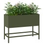 Jardinera Elevada Verde oliva 60 x 26 x 45 cm Acero en Macetas y jardineras | Comprar online en Foru.es