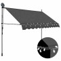 Toldo manual retráctil con LED gris antracita 250 cm en Toldos | Comprar online en Foru.es