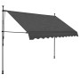 Toldo manual retráctil con LED gris antracita 250 cm en Toldos | Comprar online en Foru.es