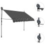 Toldo manual retráctil con LED gris antracita 250 cm en Toldos | Comprar online en Foru.es