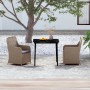 Juego de comedor de jardín 3 piezas con cojines marrón en Conjuntos de jardín | Comprar online en Foru.es