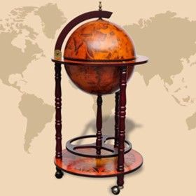 Mueble bar de bola del mundo madera de eucalipto de vidaXL, Armarios para vino y licores - Ref: Foro24-60774, Precio: 152,18 ...