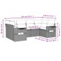 Set de muebles de jardín 6 pzas y cojines ratán sintético gris en Conjuntos de jardín | Comprar online en Foru.es