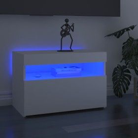 Muebles de TV con luces LED 2 uds blanco 60x35x40 cm de vidaXL, Muebles TV - Ref: Foro24-804410, Precio: 88,79 €, Descuento: %