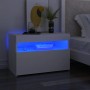 Muebles de TV con luces LED 2 uds blanco 60x35x40 cm de vidaXL, Muebles TV - Ref: Foro24-804410, Precio: 88,79 €, Descuento: %