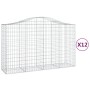 Cestas gaviones 12 uds forma de arco hierro 200x50x120/140 cm de vidaXL, Maceteros y jardineras - Ref: Foro24-3145671, Precio...