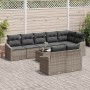 Conjunto de sofás de jardín 9 pcs Gris Claro ratán sintético en Sofás de exterior | Comprar online en Foru.es