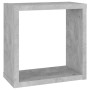 Estantes cubo de pared 6 unidades gris 30x15x30 cm en Estanterías | Comprar online en Foru.es