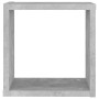 Estantes cubo de pared 6 unidades gris 30x15x30 cm en Estanterías | Comprar online en Foru.es