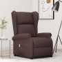 Sillón elevable tela marrón oscuro en Sillones | Comprar online en Foru.es