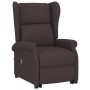 Sillón elevable tela marrón oscuro en Sillones | Comprar online en Foru.es