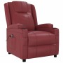 Sillón elevable cuero sintético rojo tinto en Sillones | Comprar online en Foru.es