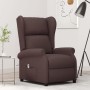Sillón orejero reclinable eléctrico de tela marrón oscuro en Sillones | Comprar online en Foru.es