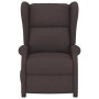 Sillón orejero reclinable eléctrico de tela marrón oscuro en Sillones | Comprar online en Foru.es