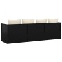 Sofá tumbona de jardín con cojines ratán sintético negro de vidaXL, Tumbonas - Ref: Foro24-319562, Precio: 225,06 €, Descuent...