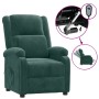 Sillón reclinable eléctrico de terciopelo verde oscuro en Sillones | Comprar online en Foru.es
