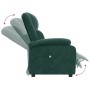 Sillón reclinable eléctrico de terciopelo verde oscuro en Sillones | Comprar online en Foru.es
