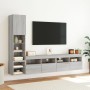 Muebles TV pared con LED 4 pzas madera ingeniería gris Sonoma en Muebles TV | Comprar online en Foru.es