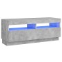 Mueble de TV con luces LED gris hormigón 100x35x40 cm de vidaXL, Muebles TV - Ref: Foro24-804458, Precio: 91,36 €, Descuento: %
