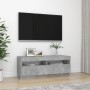 Mueble de TV con luces LED gris hormigón 100x35x40 cm de vidaXL, Muebles TV - Ref: Foro24-804458, Precio: 91,36 €, Descuento: %