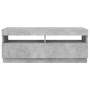 Mueble de TV con luces LED gris hormigón 100x35x40 cm de vidaXL, Muebles TV - Ref: Foro24-804458, Precio: 91,36 €, Descuento: %