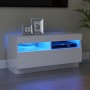 Mueble de TV con luces LED blanco brillante 80x35x40 cm de vidaXL, Muebles TV - Ref: Foro24-804451, Precio: 76,25 €, Descuent...