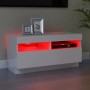 Mueble de TV con luces LED blanco brillante 80x35x40 cm de vidaXL, Muebles TV - Ref: Foro24-804451, Precio: 76,25 €, Descuent...