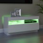 Mueble de TV con luces LED blanco brillante 80x35x40 cm de vidaXL, Muebles TV - Ref: Foro24-804451, Precio: 76,25 €, Descuent...